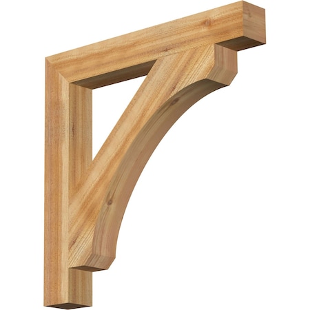 Ekena Millwork Legacy Block Rough Sawn Bracket, Western Red Cedar, 4"W x 30"D x 30"H BKT04X30X30LEC05RWR